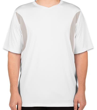Team 365 Colorblock Performance Jersey - White / Sport Silver