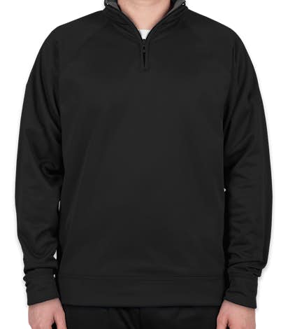 Jerzees Quarter Zip Performance Pullover - Black