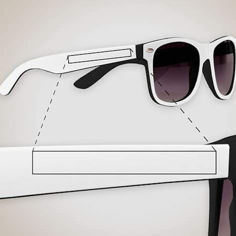 Two-Tone Malibu Sunglasses - Black / White