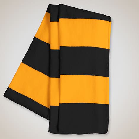 Sportsman Rugby Knit Scarf - Black / Gold