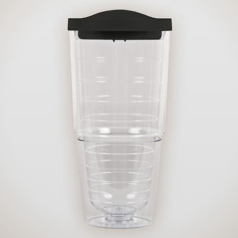 24 oz. Insulated Tumbler - Black / Clear