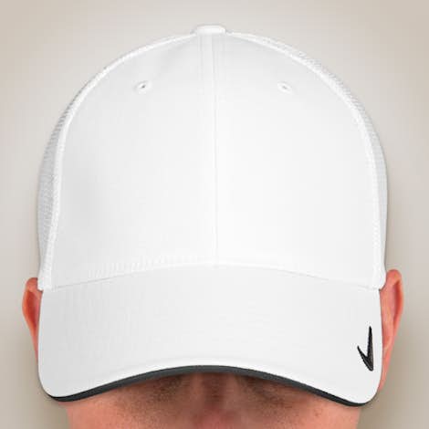 Nike Golf Stretch Fit Mesh Hat - White / White