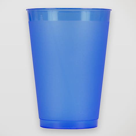 12 oz. Frosted Plastic Stadium Cup - Frost Blue
