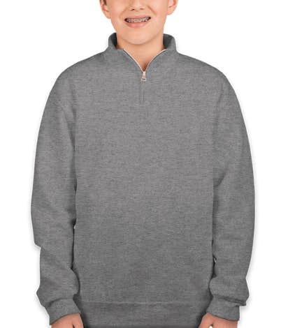 Jerzees Youth Lightweight Quarter Zip Sweatshirt - Oxford