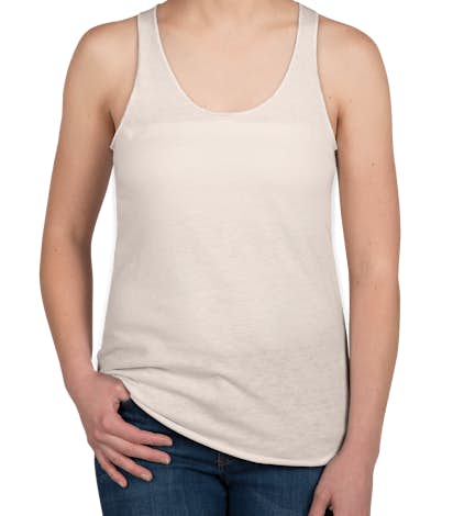 Alternative Apparel Juniors Tri-Blend Racerback Tank - Eco Ivory