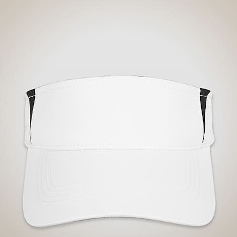 Sport-Tek Colorblock Performance Visor - White / Black