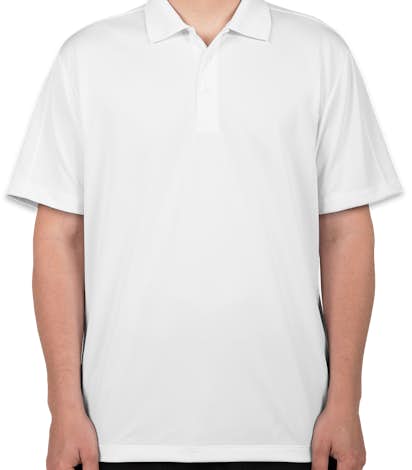 Port Authority Diamond Jacquard Performance Polo - White