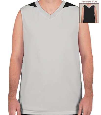 Teamwork Turnaround Reversible Basketball Jersey - Silver / Black