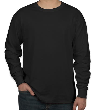 Canada - Jerzees 100% Cotton Long Sleeve T-shirt - Black