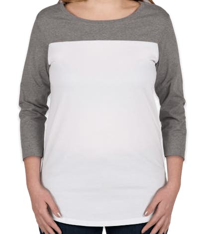 District Ladies Rally T-Shirt - Grey Frost / White