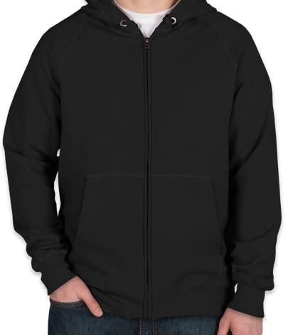 Hanes Nano Zip Hoodie - Black