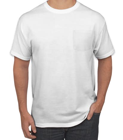 Jerzees 50/50 Pocket T-shirt - White