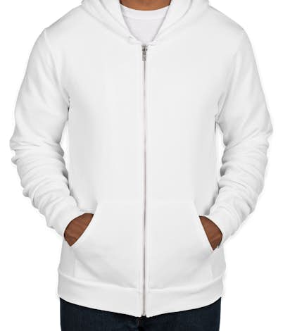 American Apparel Flex Fleece Zip Hoodie - White