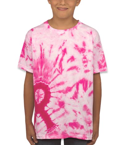 Dyenomite Youth Charity Ribbon Tie-Dye T-shirt - Pink