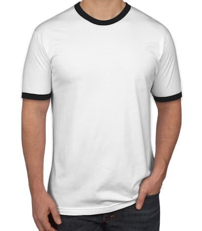 American Apparel Ringer T-shirt - White / Black