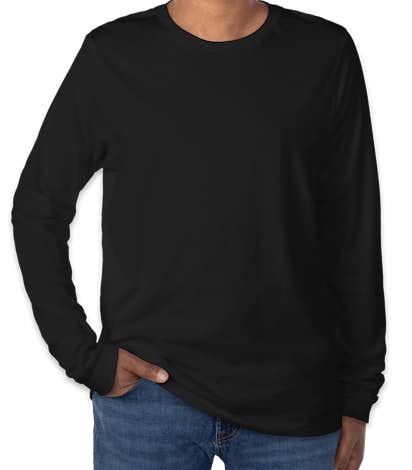 Bella + Canvas Tri-Blend Long Sleeve T-shirt - Solid Black Tri-Blend