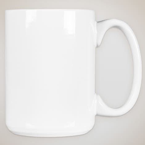 15 oz. Large Ceramic Mug - White