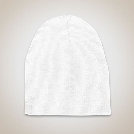 Yupoong Solid Knit Beanie - White