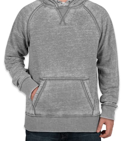 J. America Acid Wash Pullover Hoodie - Cement