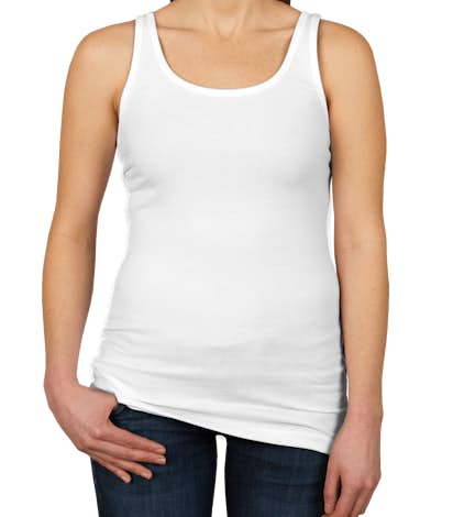 Next Level Juniors Jersey Tank - White