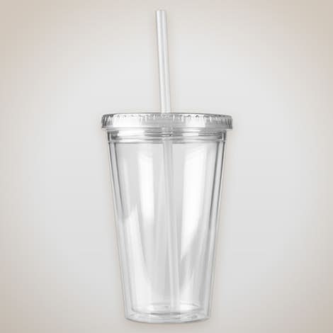 16 oz. Acrylic Cafe Tumbler - Clear