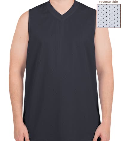 Teamwork Fadeaway Reversible Mesh Basketball Jersey - Navy / White