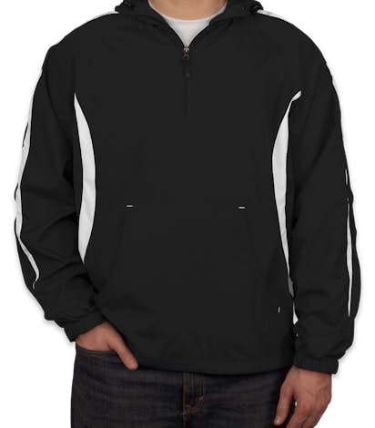 Sport-Tek Colorblock Anorak - Black / White