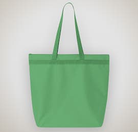 Large Recycled Poly Zippered Tote - Color: Kelly