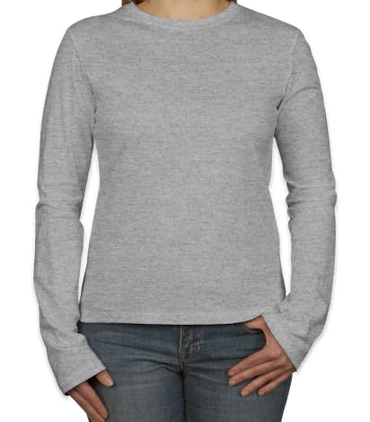 Bella Juniors Long Sleeve Jersey T-shirt - Athletic Heather