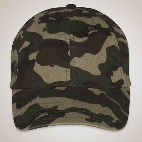 Valucap Bio-Washed Camo Hat - Green Camo