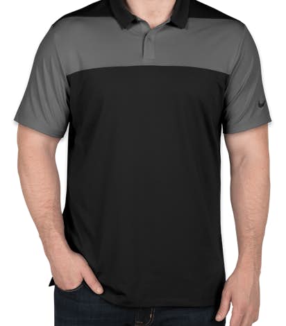 Limited Edition Nike Colorblock Performance Polo - Black / Dark Grey