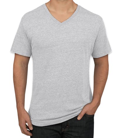Next Level Tri-Blend V-Neck T-shirt - Heather White