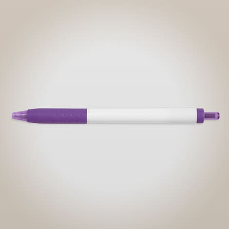 Paper Mate InkJoy White Body Click Pen (black ink) - Purple