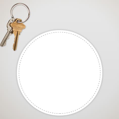 5.5 in. Circle Car Magnet - White