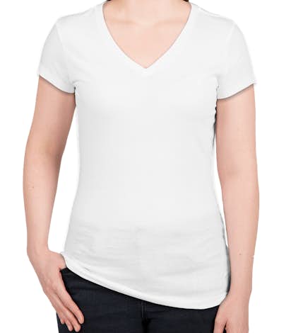 District Juniors Vintage Wash V-Neck T-shirt - White