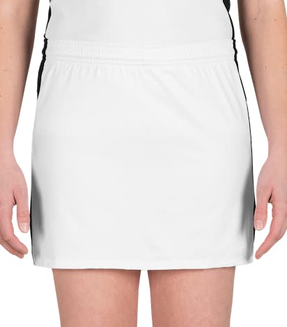 Teamwork Ladies Colorblock Lacrosse Skirt - White / Black